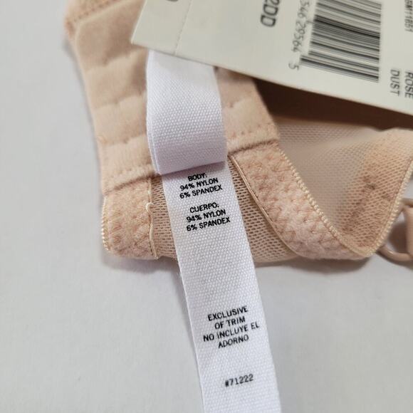 Steve Madden Mesh Balconette Bra SM11851 Rose Dust NWT Size 32DD - Picture 7 of 7